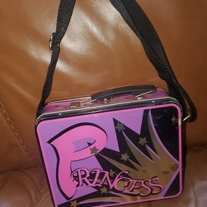 Vintage Metal princess Lunchbox with water bottle